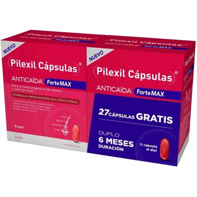 Pilexil Forte Max Capsules Anti-Chute - 2 x 90 Unités - Unisexe - Publicité Pilexil Forte Max Capsules Anti-Chute - 2 x 90 Unités - Unisexe - Publicité