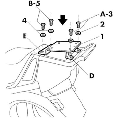 SHAD Support BMW RT/K1100 LT Top Master - Support for Top Case SHAD Support BMW RT/K1100 LT Top Master - Support for Top Case