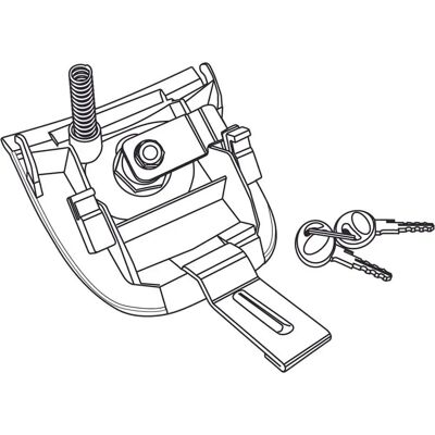 SHAD SH37 Sluitsysteem - Universele Pasvorm - Zilver - Sluitsysteem SHAD SH37 Sluitsysteem - Universele Pasvorm - Zilver - Sluitsysteem