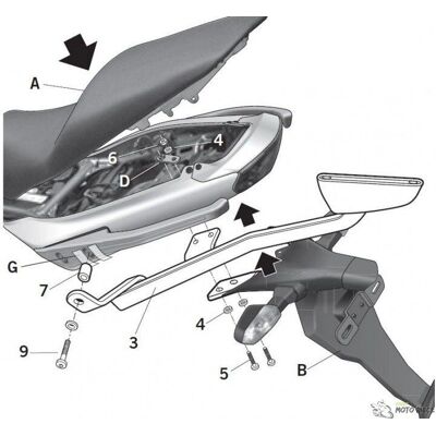 Shad Kawasaki Top Master Nero - Top case per ER-6N 2009-2011 Shad Kawasaki Top Master Nero - Top case per ER-6N 2009-2011