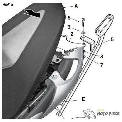 Shad Top Master Suzuki Gladius 650 Svart - Topcase Stöd Shad Top Master Suzuki Gladius 650 Svart - Topcase Stöd