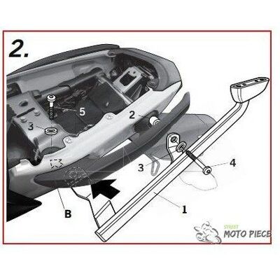 Support Topcase Shad Kawasaki Top Master - Kit de Montage - Publicité Support Topcase Shad Kawasaki Top Master - Kit de Montage - Publicité