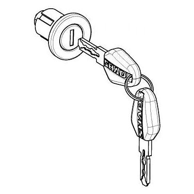 Shad Slot voor SH48 / SH58x / SH59x - Hoge Beveiligingsslot Shad Slot voor SH48 / SH58x / SH59x - Hoge Beveiligingsslot