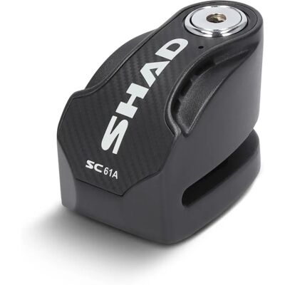 Cierre de disco con alarma SHAD SC61A - Negro & Cerrajón de 6mm Cierre de disco con alarma SHAD SC61A - Negro & Cerrajón de 6mm