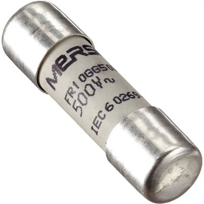 Mersen - Modèle FR10GG50V16 - Fusible céramique 10x38mm - 16A/500V - Publicité Mersen - Modèle FR10GG50V16 - Fusible céramique 10x38mm - 16A/500V - Publicité