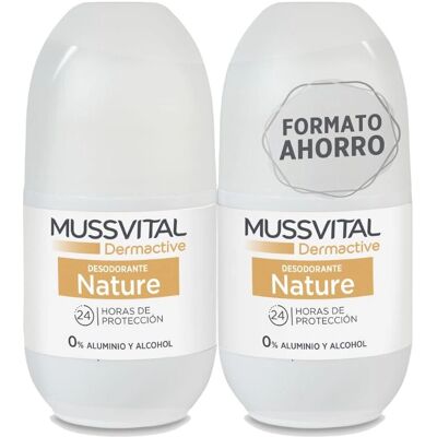 Mussvital Dermactive Roll On Nature 75+75ml - Déodorant Mussvital Dermactive Roll On Nature 75+75ml - Déodorant