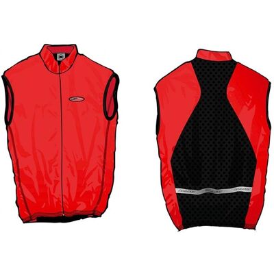 Gilet da Ciclismo Massi Rosso Antivento - XXL Gilet da Ciclismo Massi Rosso Antivento - XXL