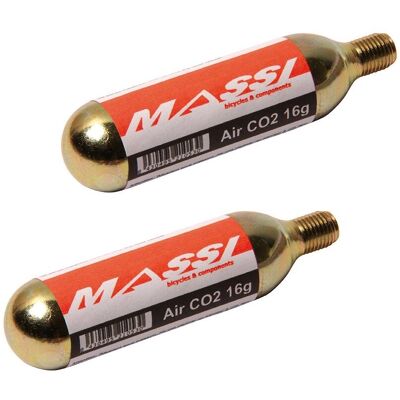 Cartouche de CO2 Massi 16g - Accessoire vélo - Publicité Cartouche de CO2 Massi 16g - Accessoire vélo - Publicité