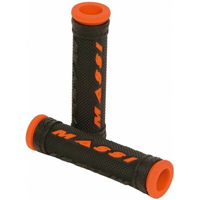 Massi Pegas de Guidão Dobra Densidade Laranja-Preto - Pegas de bicicleta Massi Pegas de Guidão Dobra Densidade Laranja-Preto - Pegas de bicicleta