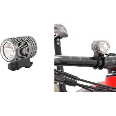 Lampe avant Massi Leo Gris Sombre - Phare de vélo - Publicité Lampe avant Massi Leo Gris Sombre - Phare de vélo - Publicité