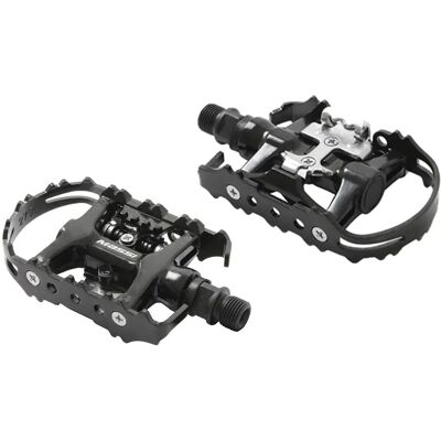 Pédales MTB Massi M604 - SPD/Normal - Noir - Publicité Pédales MTB Massi M604 - SPD/Normal - Noir - Publicité