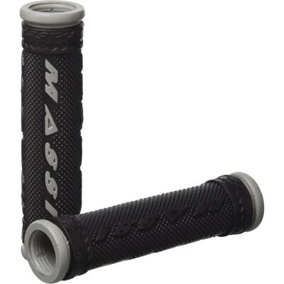 Poignées Massi - Double Densité, Noir/Gris - Embouts de guidon Poignées Massi - Double Densité, Noir/Gris - Embouts de guidon