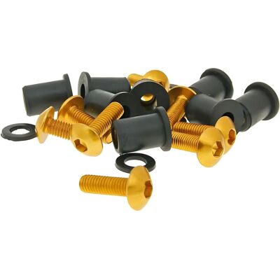 VICMA 907OR - Aluminum Window Screws Set, 8 Pieces, M5x16, Gold VICMA 907OR - Aluminum Window Screws Set, 8 Pieces, M5x16, Gold