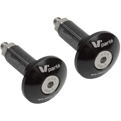 Embouts de guidon V Parts - 135mm - Noir - Protection en chute - Publicité Embouts de guidon V Parts - 135mm - Noir - Protection en chute - Publicité