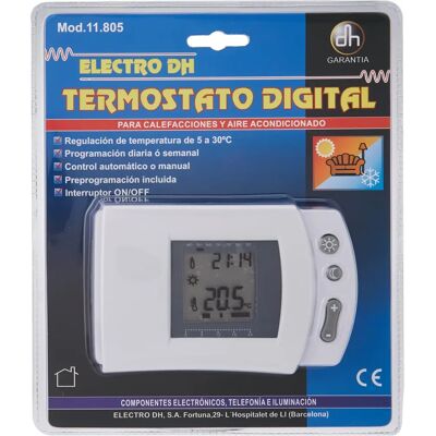Electro Dh - Termostato Digital - 1300W, Blanco Electro Dh - Termostato Digital - 1300W, Blanco