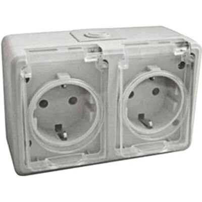 ELECTRO DH Dubbelschakeling Schuko Stopcontact Kinderveiligheid ELECTRO DH Dubbelschakeling Schuko Stopcontact Kinderveiligheid