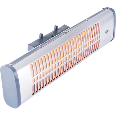 Calefactor de baño de pared Mercatools - Quartz, 600/1200W, Interruptor de seguridad Calefactor de baño de pared Mercatools - Quartz, 600/1200W, Interruptor de seguridad