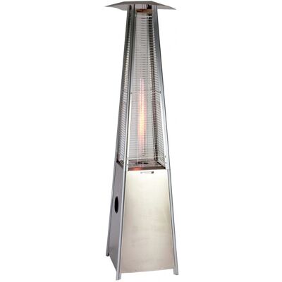 Calefactor de gas Mercatools - Acero inoxidable, 5700/9500W, Para terraza Calefactor de gas Mercatools - Acero inoxidable, 5700/9500W, Para terraza