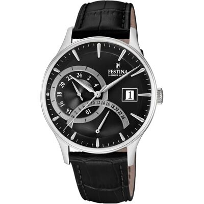 Montre Festina F16983/4 pour homme - Acier, cadran noir - Publicité Montre Festina F16983/4 pour homme - Acier, cadran noir - Publicité