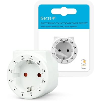 Garza Timer - 12H Digitale Countdown Schuko - Kinderschutz Garza Timer - 12H Digitale Countdown Schuko - Kinderschutz