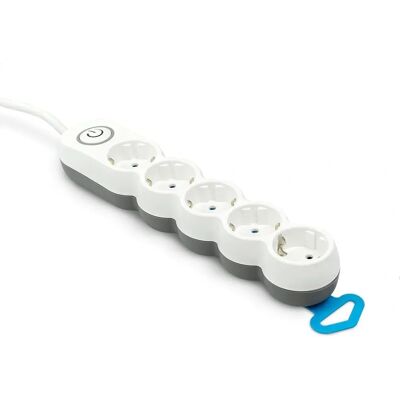 Garza Verlengsnoer - 5 Stopcontacten met Schakelaar en Kinderslot - 1,4m Kabel Garza Verlengsnoer - 5 Stopcontacten met Schakelaar en Kinderslot - 1,4m Kabel