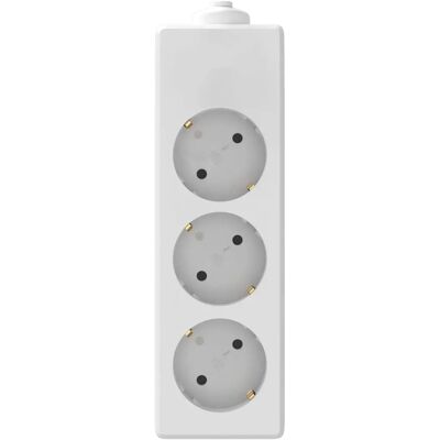 Garza Power - Multiprise 3 Prises Blanc - Publicité Garza Power - Multiprise 3 Prises Blanc - Publicité