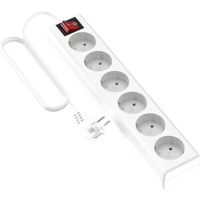 Garza Basic Power Régua de Energia - 6 Tomadas, Proteção infantil, Cabo 1,4m Garza Basic Power Régua de Energia - 6 Tomadas, Proteção infantil, Cabo 1,4m