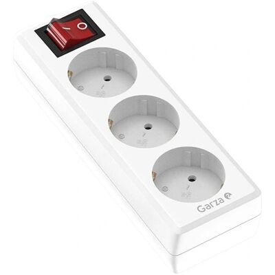 GARZA Télérupteur Basic 3 Prises Blanc - Multiprise - Publicité GARZA Télérupteur Basic 3 Prises Blanc - Multiprise - Publicité