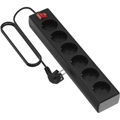 Garza 420028 Power-Base Multiplug - 6 Stopcontacten - Zwart Garza 420028 Power-Base Multiplug - 6 Stopcontacten - Zwart