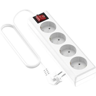Garza Basic Power Power Strip - 4 Sockets, 3m Cable - Child Safety Garza Basic Power Power Strip - 4 Sockets, 3m Cable - Child Safety