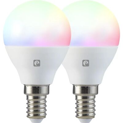 GARZA Smart Bulb Pack 2 Wi-Fi G45 E14 5W RGB+CCT Dimmbar, Programmierbar - Smarte Glühbirne GARZA Smart Bulb Pack 2 Wi-Fi G45 E14 5W RGB+CCT Dimmbar, Programmierbar - Smarte Glühbirne