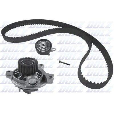 DOLZ Bomba de agua y kit de distribución para VW Transporter T4 - 122 Dientes, 26,5mm DOLZ Bomba de agua y kit de distribución para VW Transporter T4 - 122 Dientes, 26,5mm