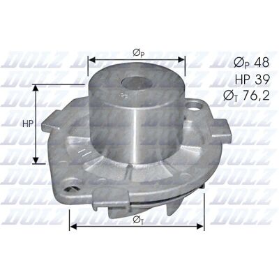 DOLZ S214 Wasserpumpe - Für Alfa Romeo & Fiat mit Riemenscheibe DOLZ S214 Wasserpumpe - Für Alfa Romeo & Fiat mit Riemenscheibe