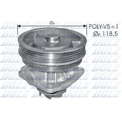 Pompa acqua Dolz Fiat Lancia - Puleggia 118,5mm - S217 Pompa acqua Dolz Fiat Lancia - Puleggia 118,5mm - S217