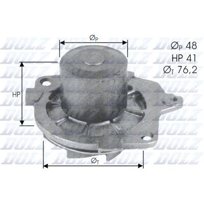DOLZ Wasserpumpe S314 mit Riemenscheibe - Wasserpumpe für Opel, Fiat, Alfa Romeo DOLZ Wasserpumpe S314 mit Riemenscheibe - Wasserpumpe für Opel, Fiat, Alfa Romeo