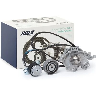 DOLZ Vattenpump + Kamremssats - Vattenpump och kamrem för Renault Laguna 1, Safrane 2 DOLZ Vattenpump + Kamremssats - Vattenpump och kamrem för Renault Laguna 1, Safrane 2