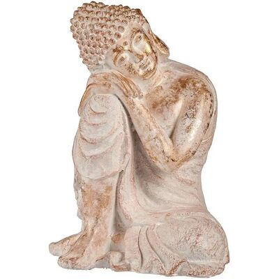 Figura ogrodowa Budda Biały/Złoty - Figura Ogrodowa Figura ogrodowa Budda Biały/Złoty - Figura Ogrodowa