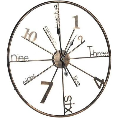 Gift Decor Horloge Murale Moderne Doré Métal 60 x 4,5 x 60 cm - Horloge Murale Gift Decor Horloge Murale Moderne Doré Métal 60 x 4,5 x 60 cm - Horloge Murale