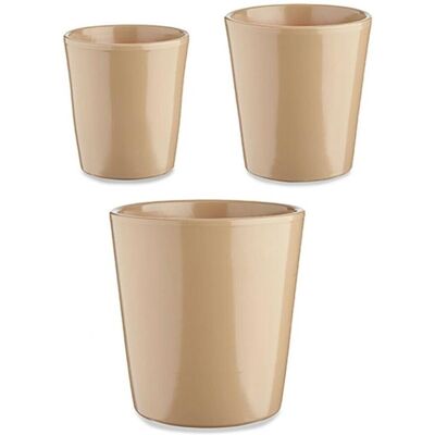 Ibergarden Beigene Ton-Set aus 3 Töpfen Ibergarden Beigene Ton-Set aus 3 Töpfen