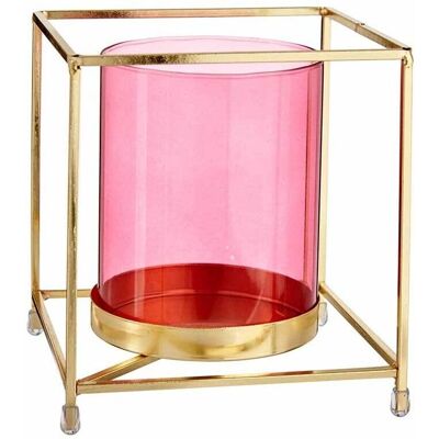 Gift Decor Portacandele Quadrato Rosa Dorato 14 x 15,5 x 14 cm - Decorazione Casa Gift Decor Portacandele Quadrato Rosa Dorato 14 x 15,5 x 14 cm - Decorazione Casa