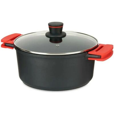 Kinvara Schwarze Aluminium Gusseisen-Kasserolle - 28cm Kinvara Schwarze Aluminium Gusseisen-Kasserolle - 28cm
