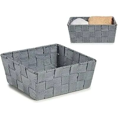 Bigbuy Home Basket A3-6929A9 Grey Cloth Braiding - Basket Bigbuy Home Basket A3-6929A9 Grey Cloth Braiding - Basket