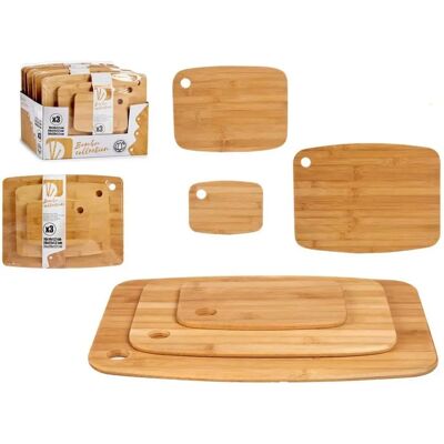 Bigbuy Home Schneidebrett - Braun Bamboe Set Bigbuy Home Schneidebrett - Braun Bamboe Set