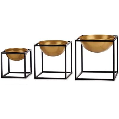 Set de Bols Gift Decor - Noir et Or - Décoration - 3 Pièces Set de Bols Gift Decor - Noir et Or - Décoration - 3 Pièces