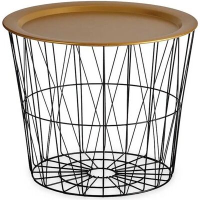 Gift Decor Medianna - Table d'appoint ronde - Noir Doré - Publicité Gift Decor Medianna - Table d'appoint ronde - Noir Doré - Publicité