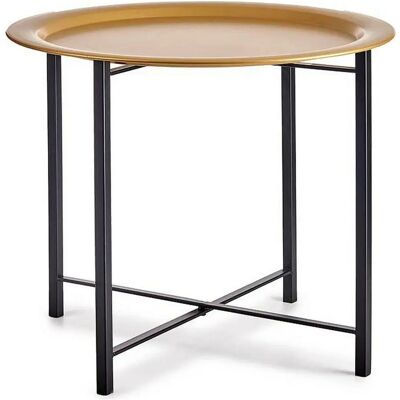 Gift Decor Bijzettafel Zwart Goud Metaal - Side table Gift Decor Bijzettafel Zwart Goud Metaal - Side table