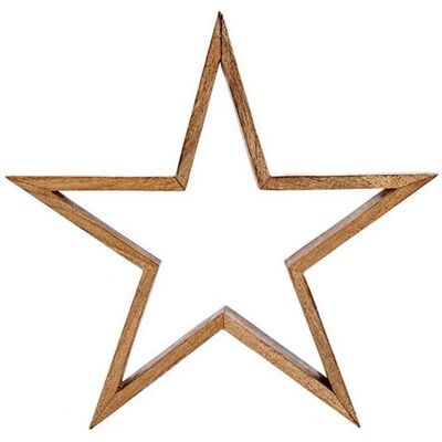 Étoile de Noël en Bois Marron Krist+ - Figure Décorative Étoile de Noël en Bois Marron Krist+ - Figure Décorative
