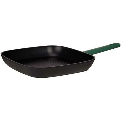 Kinvara Poêle Grill Noir Vert 28 x 28 cm Aluminium - Poêle à Griller Kinvara Poêle Grill Noir Vert 28 x 28 cm Aluminium - Poêle à Griller
