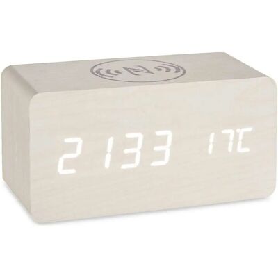 Gift Decor Digitale klok - Wit PVC MDF Hout Gift Decor Digitale klok - Wit PVC MDF Hout