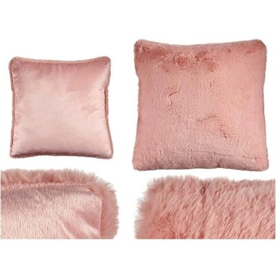 Gift Decor Pink Cushion - With Hair Synthetic Leather Gift Decor Pink Cushion - With Hair Synthetic Leather